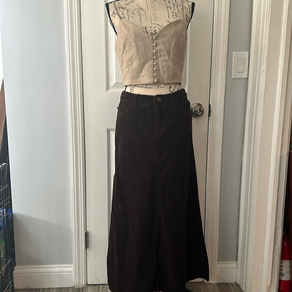 RALPH LAUREN corduroy maxi skirt